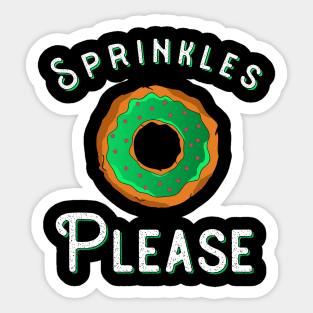 Sprinkles Please Baker Donut green Bakery Cooking Gift Idea Sticker